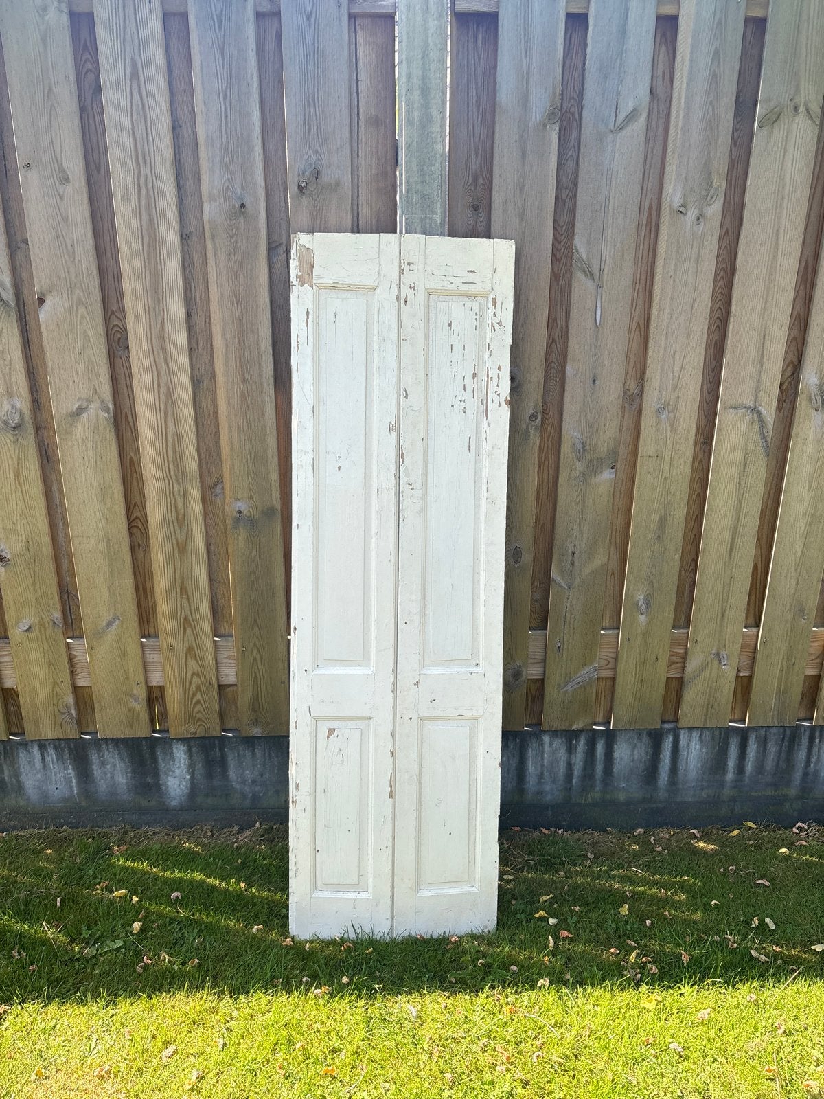 Oude houten vouwdeur/luik - decoratief, Ophalen, Gebruikt, Minder dan 80 cm, Binnendeur