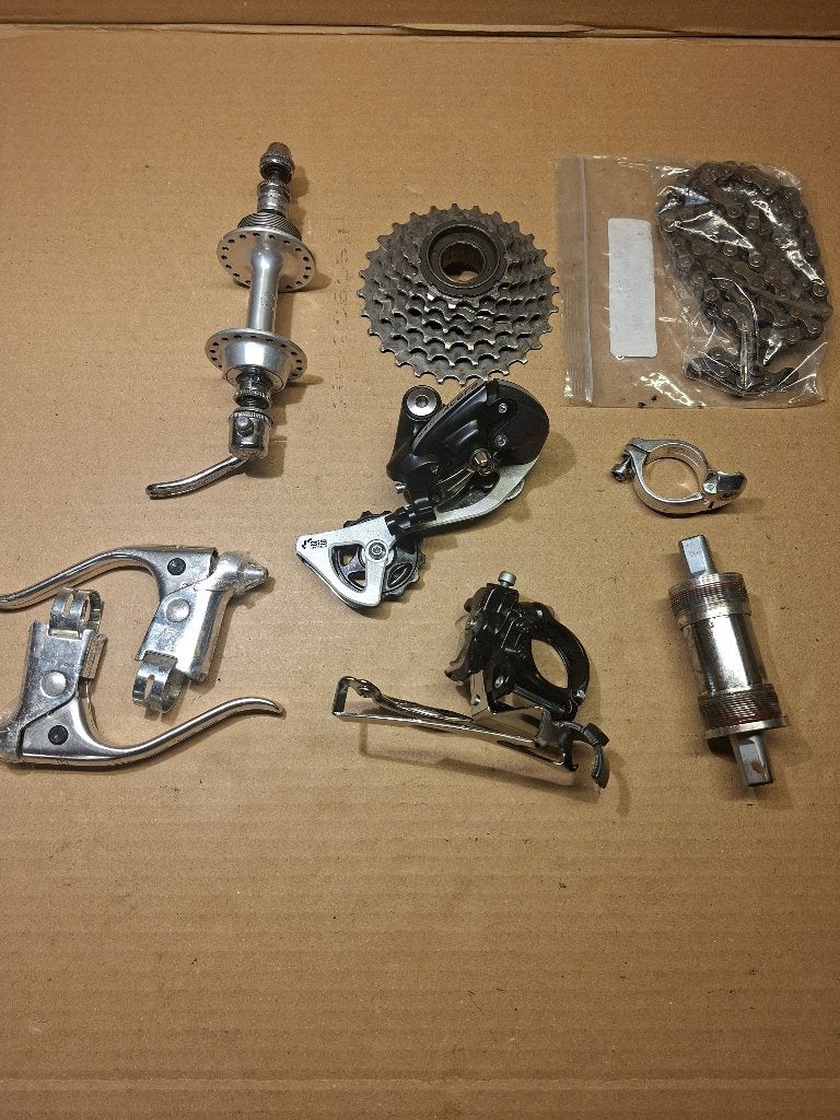 Diverse onderdelen, o.a. Shimano, Gebruikt, Overige typen, Ophalen of Verzenden, Oldtimerfiets
