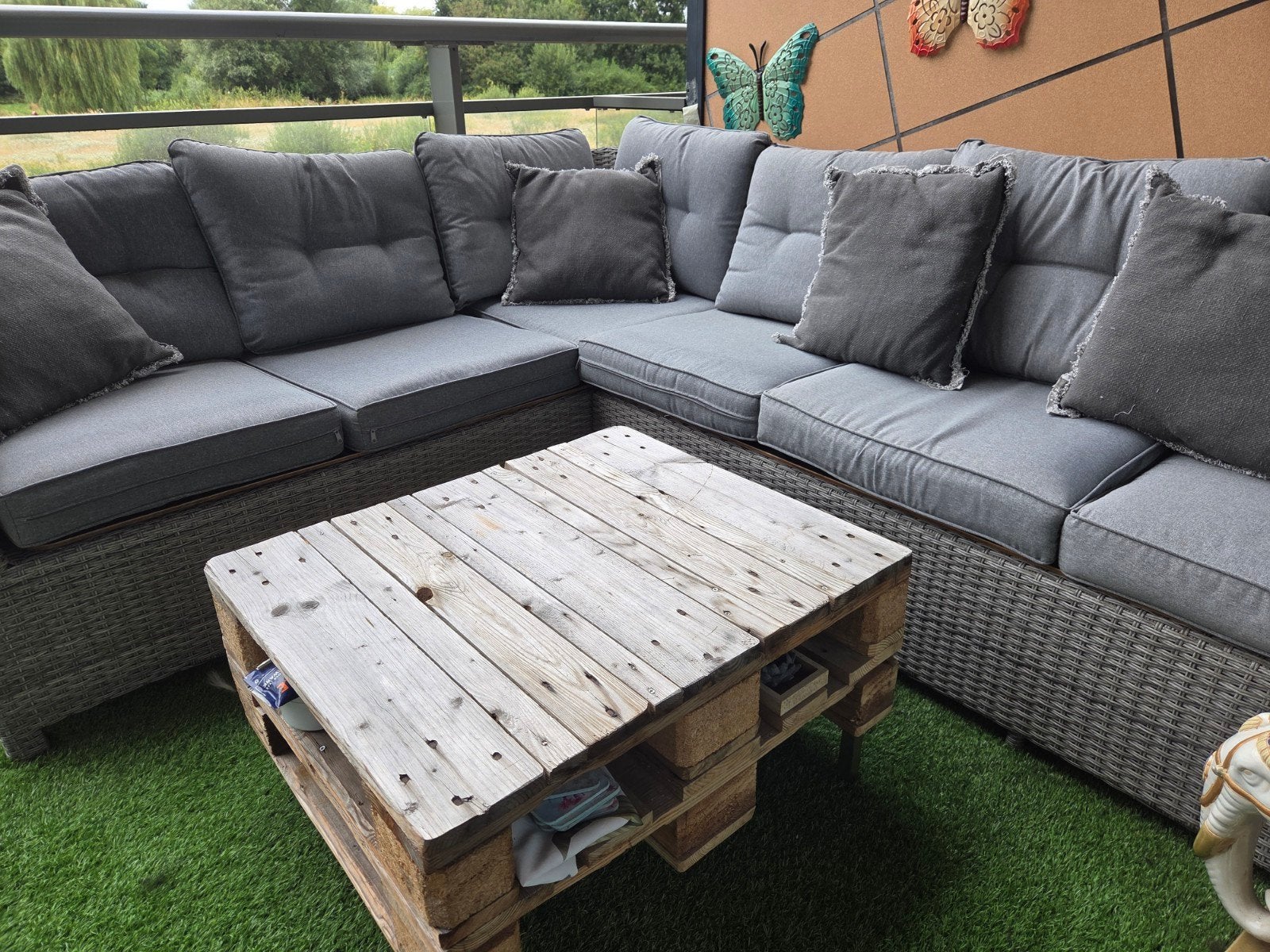 Comfortabele Loungeset, Tuin en Terras, Tuinsets en Loungesets, Ophalen, 5 zitplaatsen, Gebruikt, Bank
