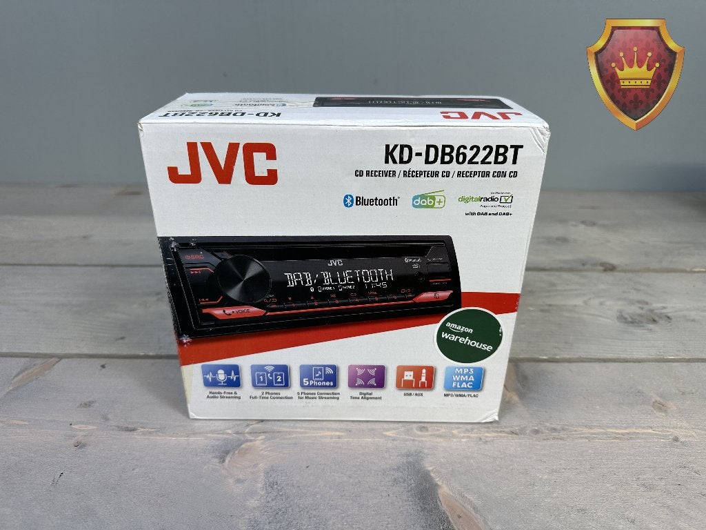 JVC KD-DB622BT Bluetooth DAB+ Autoradio CD Receiver - Nieuw, Auto diversen, Autoradio's, Nieuw, Ophalen of Verzenden, Nvt, Nvt
