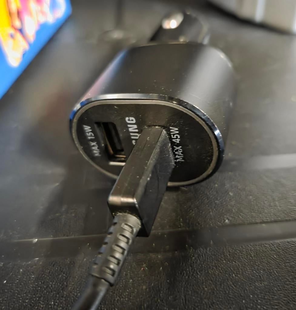 Samsung autolader 60watt origineel 1 meter usb c kabel, Ophalen of Verzenden, Zo goed als nieuw
