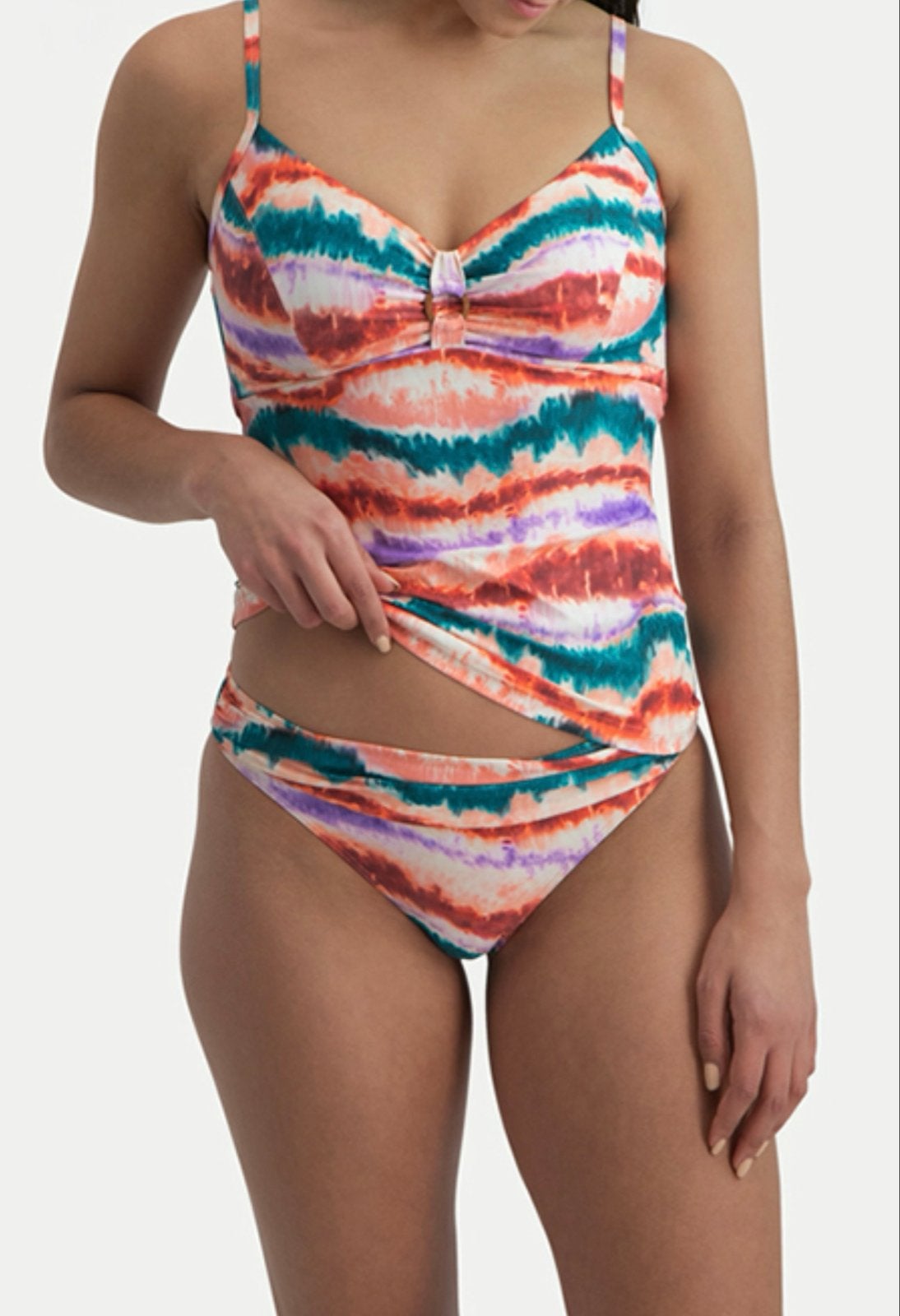 Cyell Tankini set - top 40C & high bikini broekje 42, Kleding | Dames, Ophalen of Verzenden, Zo goed als nieuw, Meerkleurig, Bikini