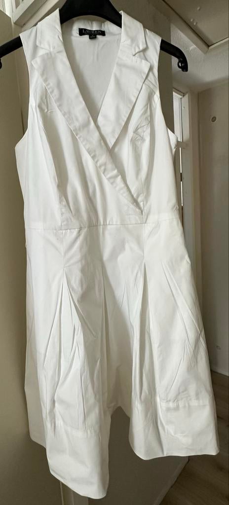 Lauren Ralph Lauren Witte Jurk Maat 6 /S, Ophalen of Verzenden, Zo goed als nieuw, Maat 36 (S), Wit
