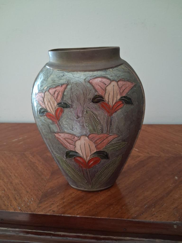 Cloisonné vaas uit India, Ophalen of Verzenden