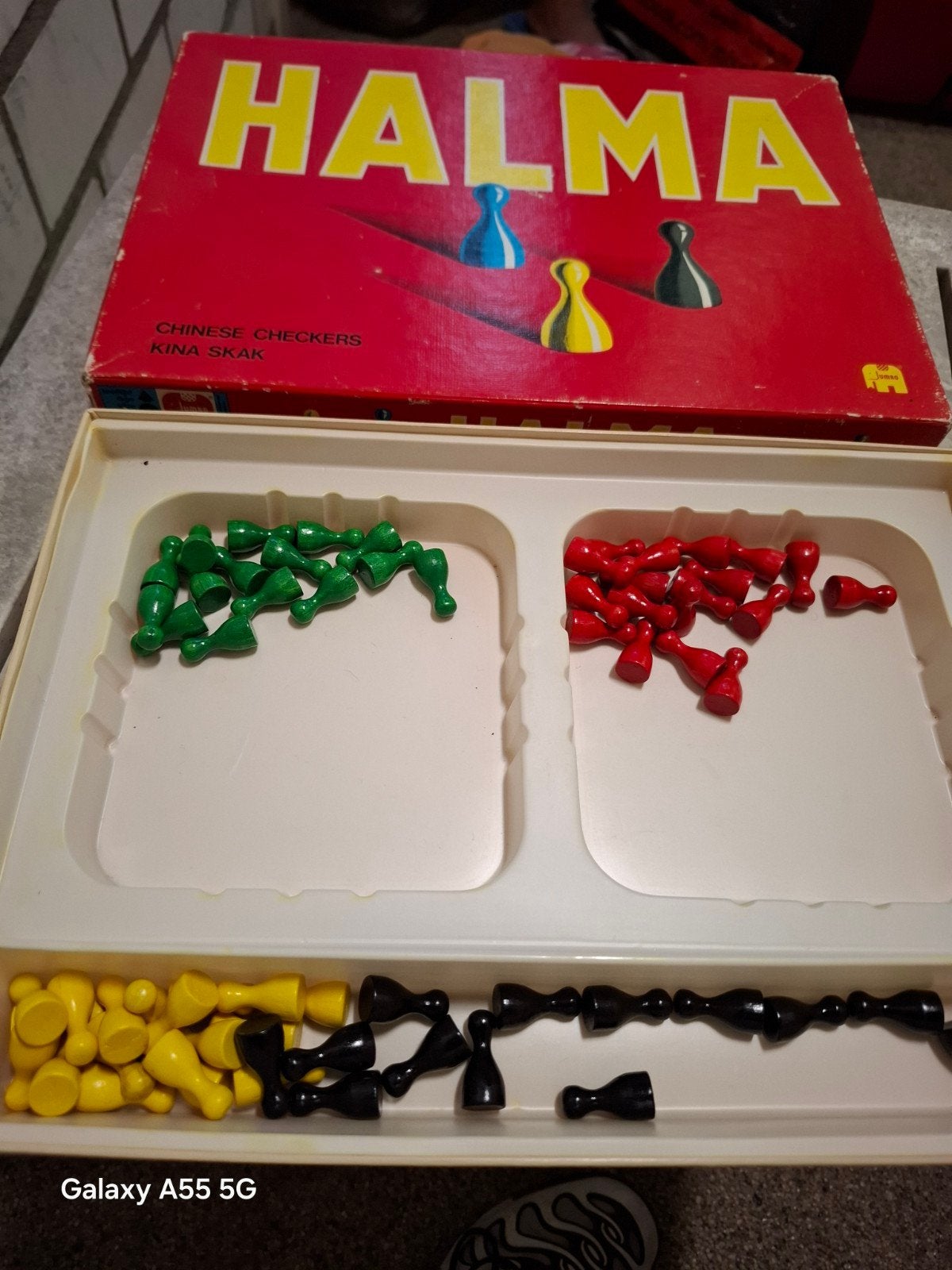 Halma bordspel - Chinese Checkers / Kina Skak, Hobby en Vrije tijd, Gezelschapsspellen | Bordspellen, Gebruikt, Vijf spelers of meer