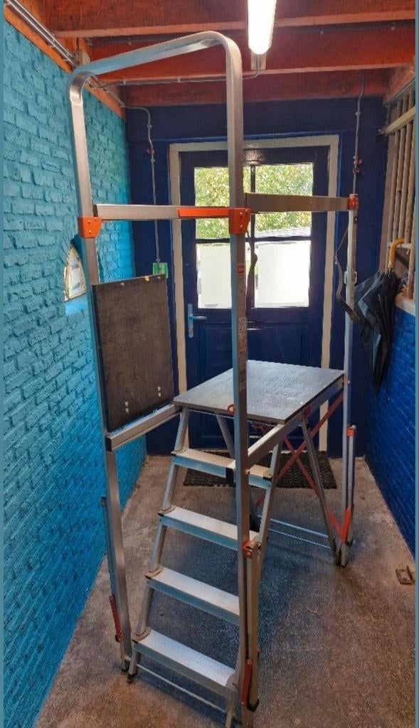 ---> Te Huur <--- Kamersteiger <---, Doe-het-zelf en Verbouw, Steigers, Ophalen, Gebruikt, Rolsteiger of Kamersteiger, 5 meter of hoger