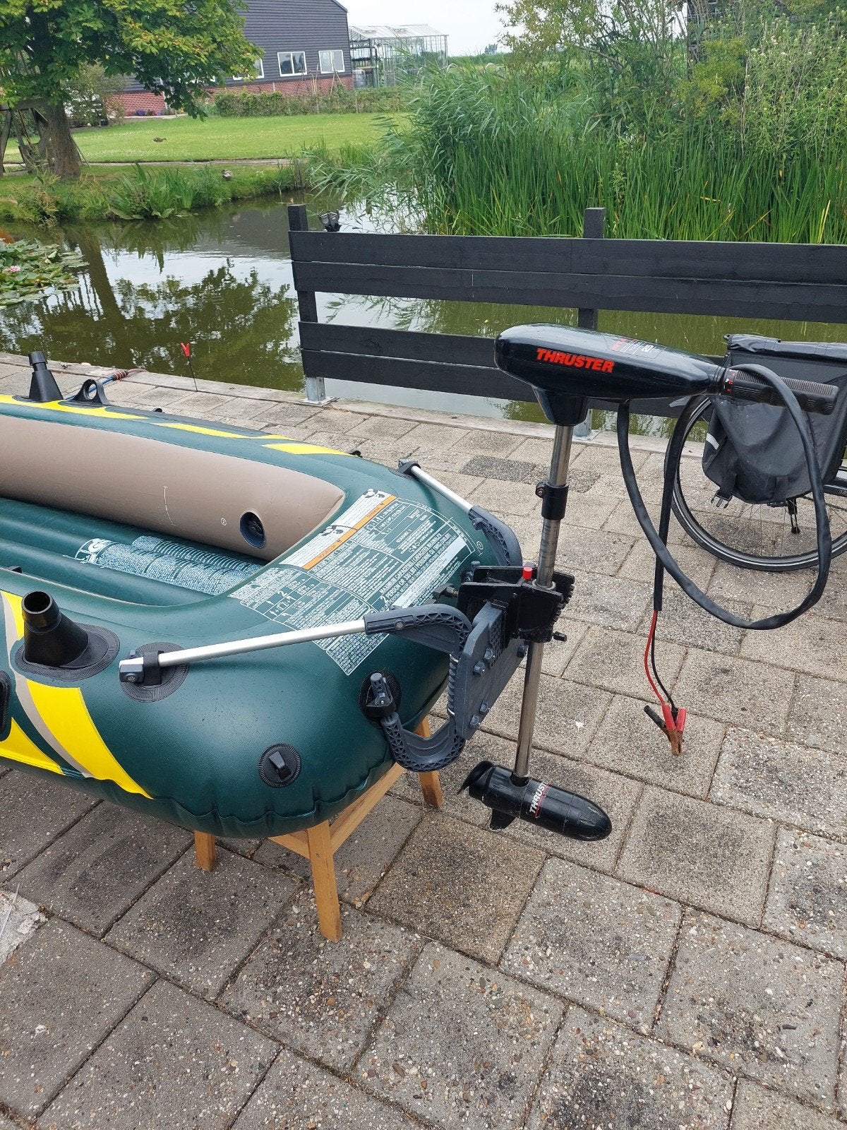 Intex Seahawk 2 opblaasboot met elektromotor, PVC, Elektrisch, Buitenboordmotor, Ophalen