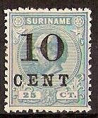 Suriname NVPH nr 32 ongebruikt Hulpuitgifte 1898, Ophalen of Verzenden, Postfris