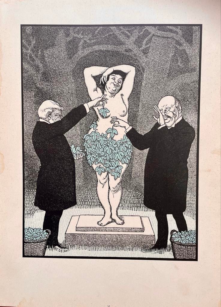 7 originele litho's politieke spotprenten Albert Hahn, Ophalen of Verzenden