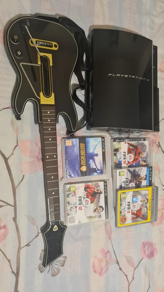 PlayStation 3 met Guitar Hero + games + gitaar zonder contr., Spelcomputers en Games, Spelcomputers | Sony PlayStation 3, Ophalen