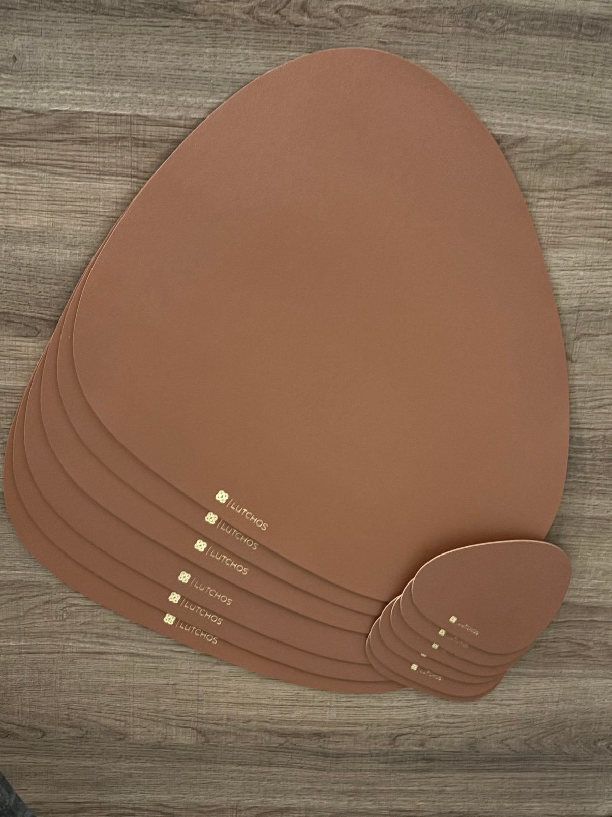 Placemats 6x met onderzetters 6x cognac kleur nieuw, Ophalen, Overige kleuren, Nieuw, Afneembaar