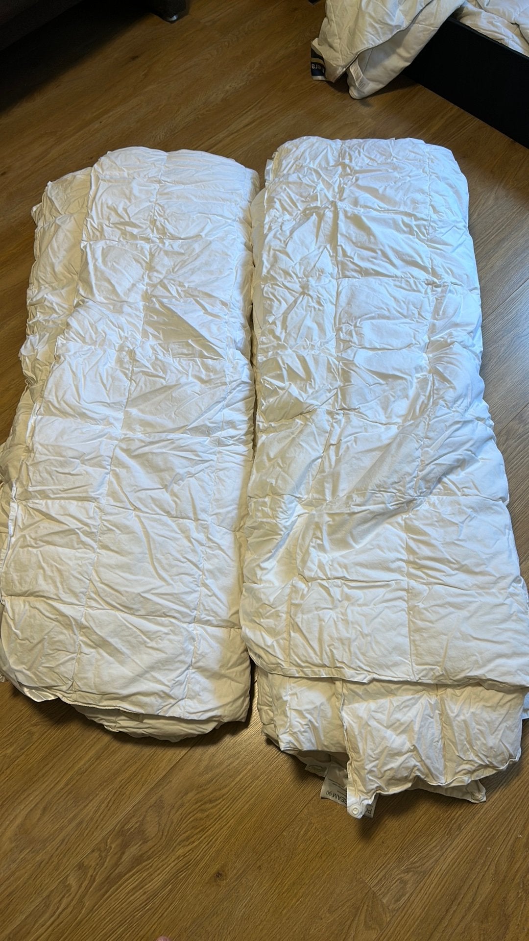 2x 1 persoons 4 seizoenen dekbed Polardream 90, Gebruikt, Eenpersoons, Wit, Dons en Veren