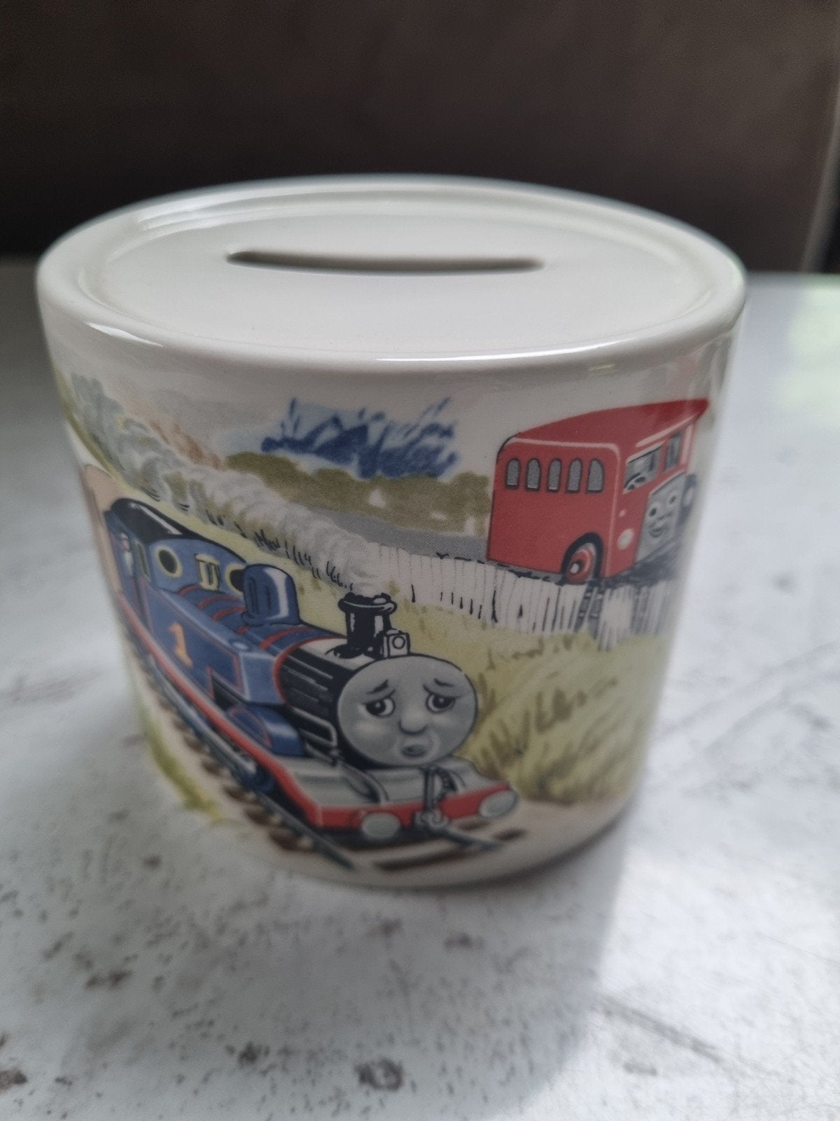 Wedgwood Thomas de Trein spaarpot - Nieuw!, Ophalen of Verzenden, Nieuw, Steen, Aardewerk of Keramiek, Strip- of Tekenfilmfiguur