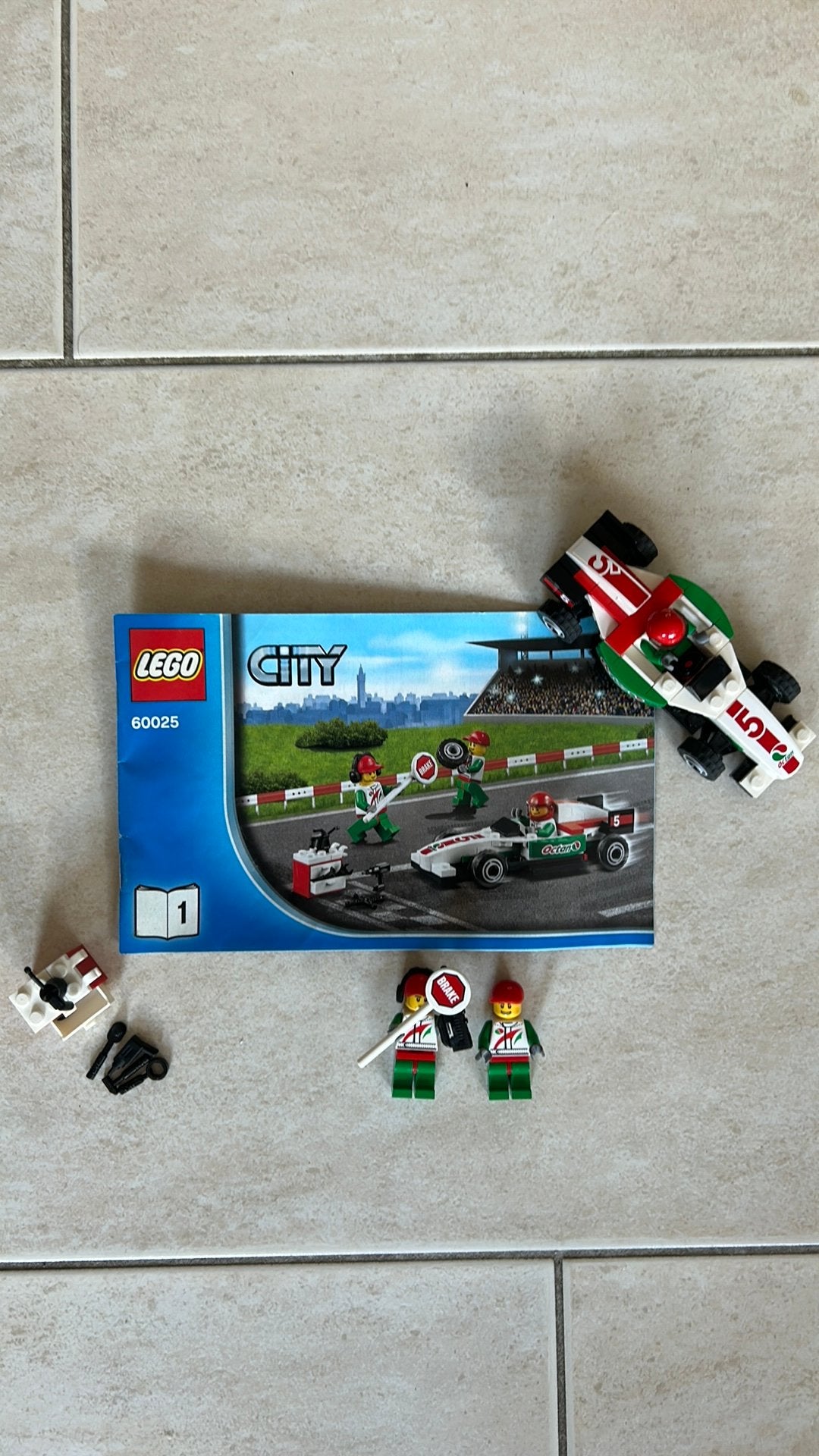 Lego city racewagen transport, Ophalen, Lego, Inclusief minifiguren, Complete set