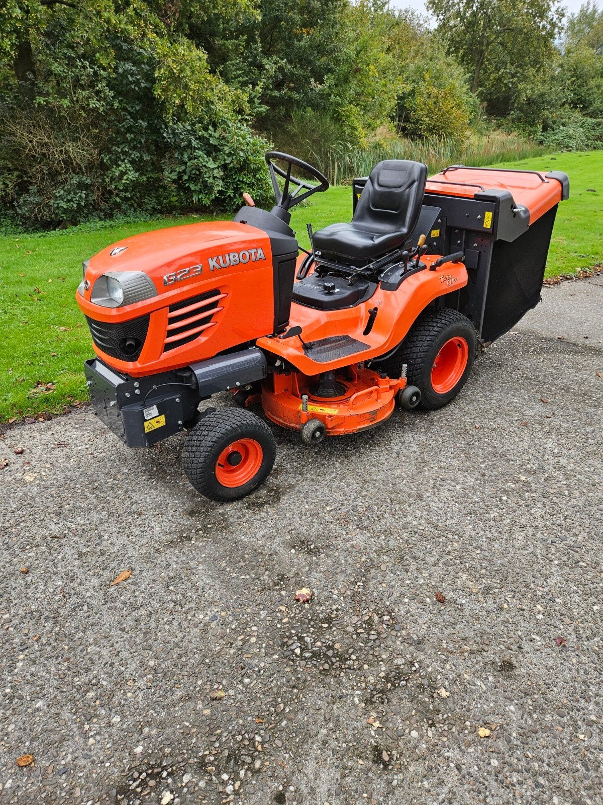 kubota g23 diesel zitmaaier grasmaaier hst, Ophalen of Verzenden, Gebruikt, Opvangbak, 120 cm of meer