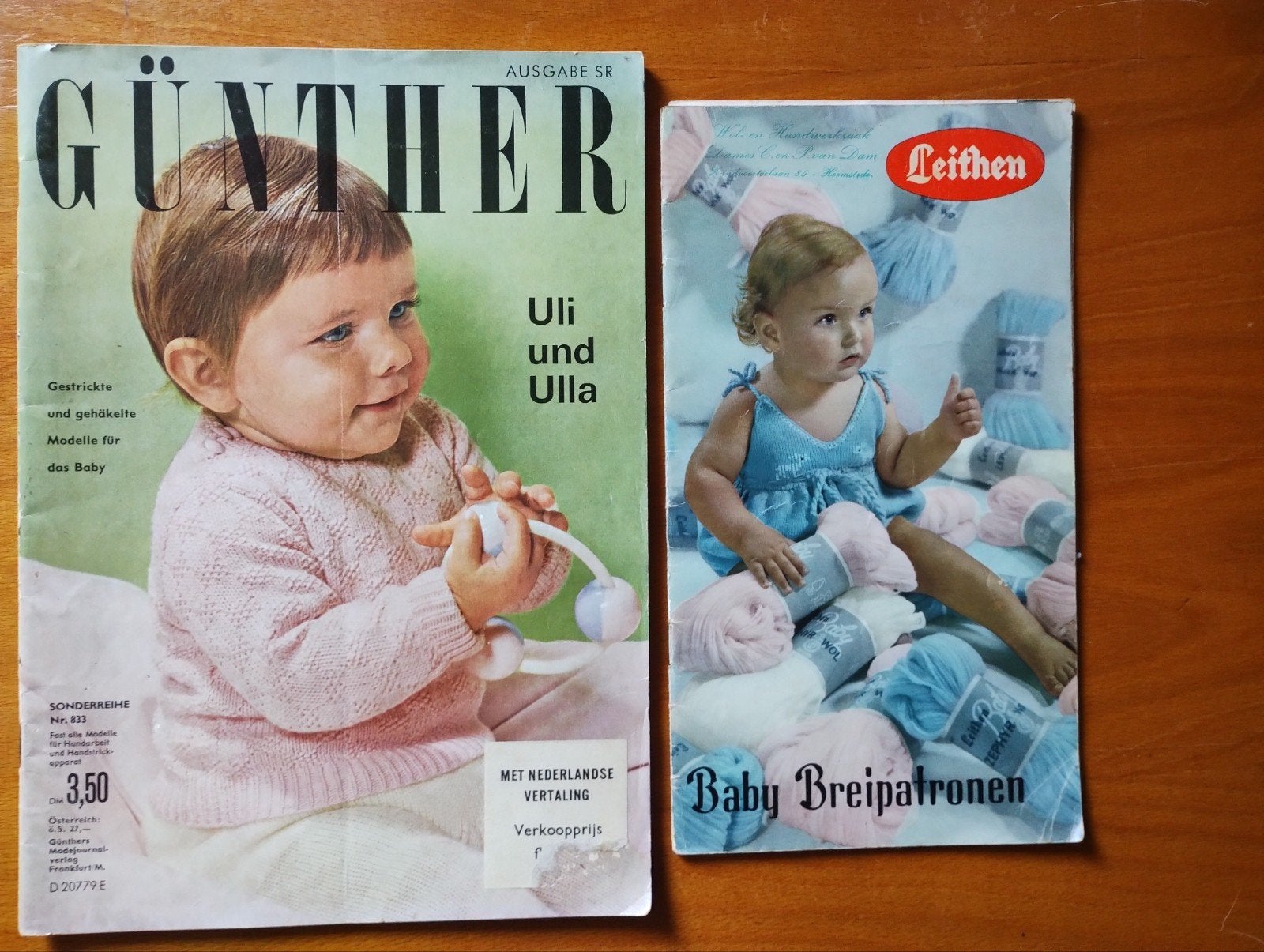 2 oude baby breiboeken jaren 60 / nederlandse beschrijving, Hobby en Vrije tijd, Ophalen of Verzenden, Gebruikt, Breien, Patroon of Boek