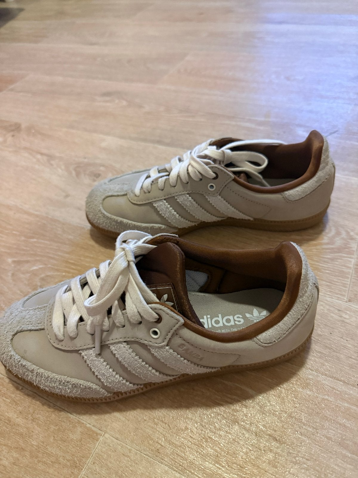Adidas Samba OG Sneakers - Beige/Bruin, Ophalen of Verzenden, Gedragen, Beige, Sneakers of Gympen