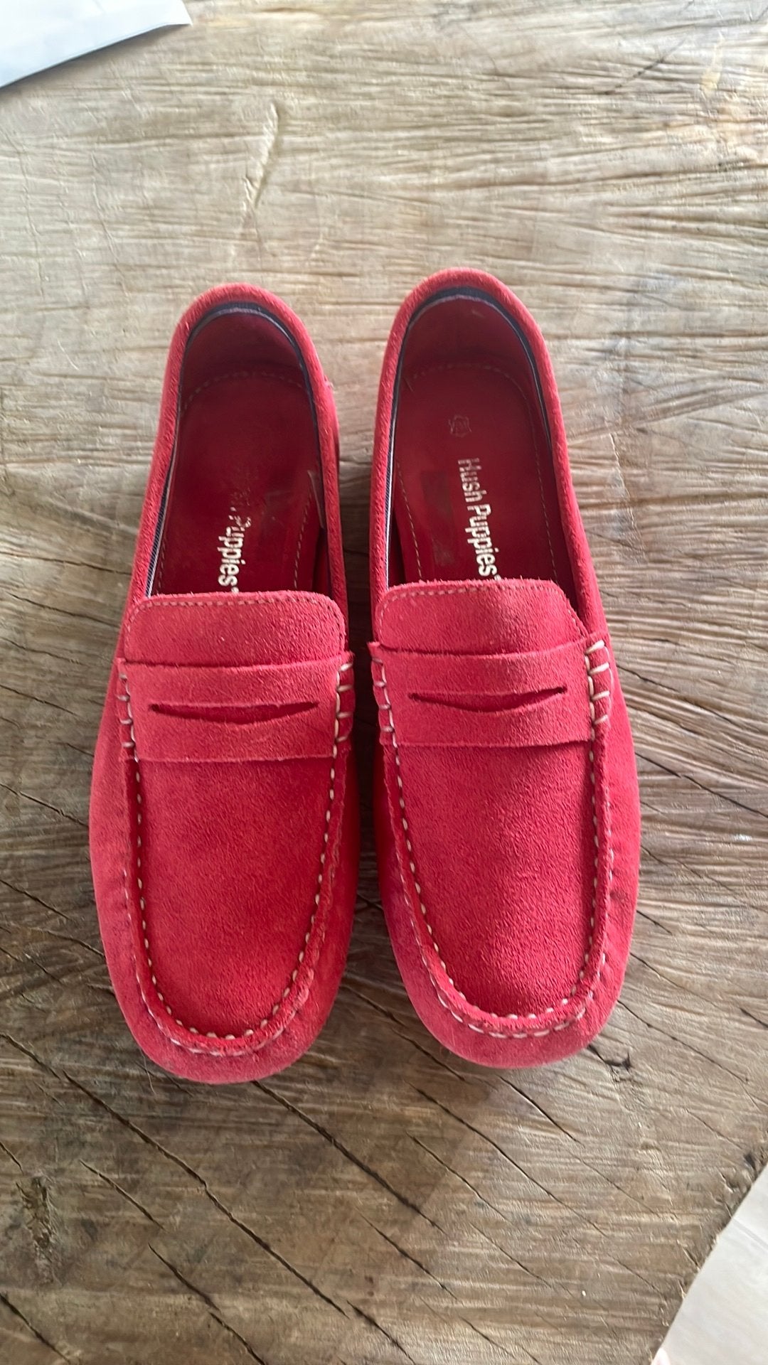 Hush Puppies suede mt 37, Ophalen of Verzenden, Zo goed als nieuw, Instappers