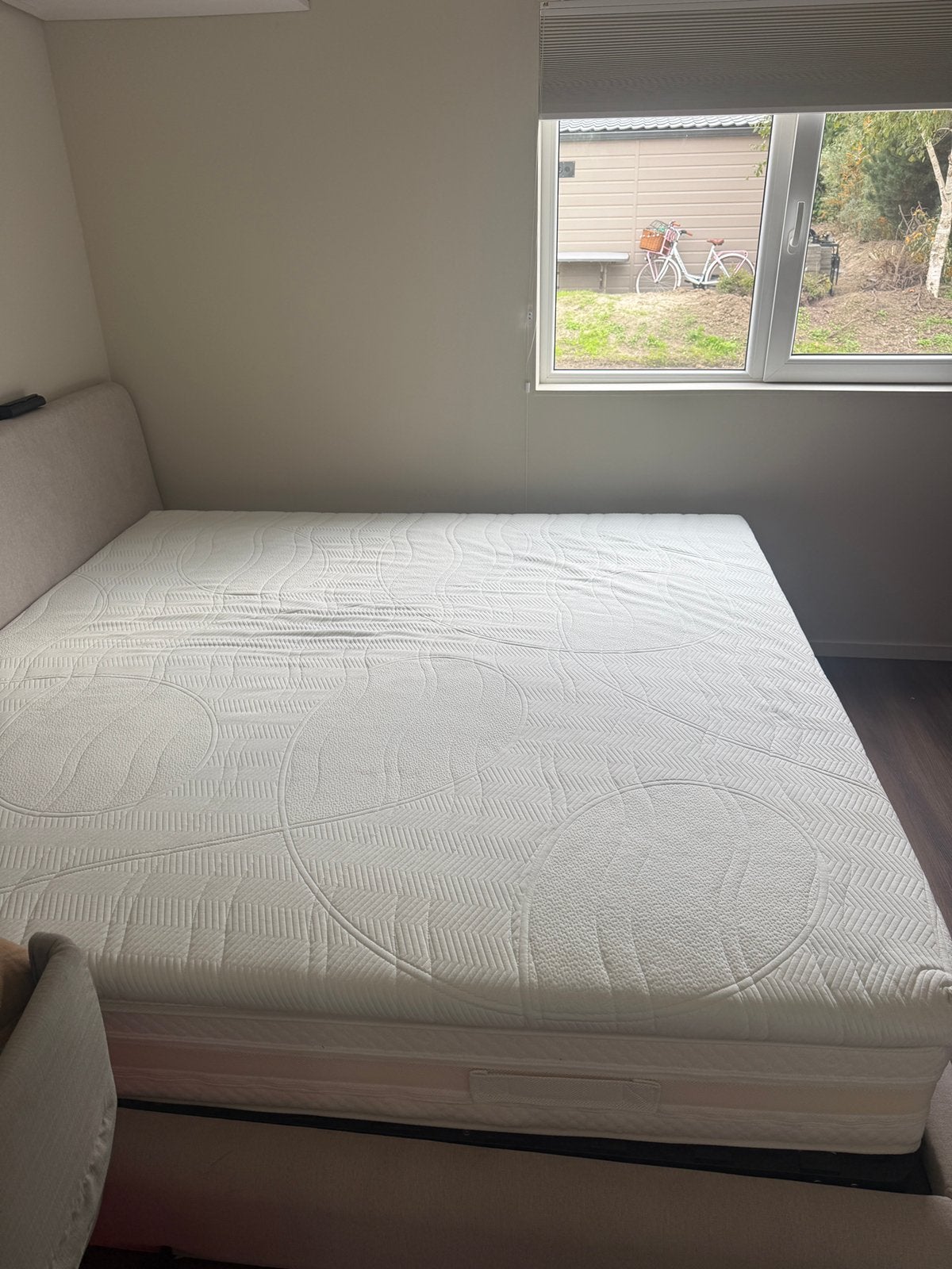 Topper 200x200, Ophalen, Gebruikt, Wit, Tweepersoons