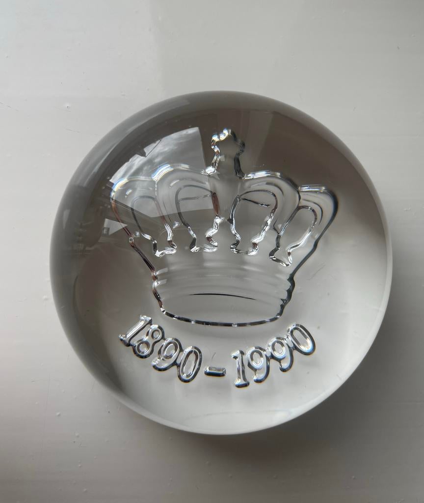 Glazen presse-papier Jubileum Shell, Ophalen of Verzenden