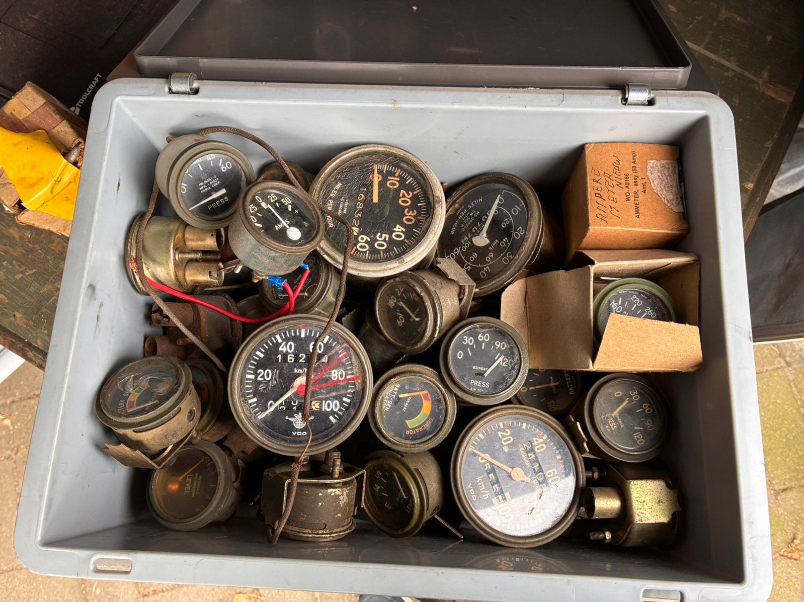 Meters ampere stroom kilometer Nekaf Daf YA leger, Ophalen of Verzenden, Landmacht, Nederland, Kist of Geocache