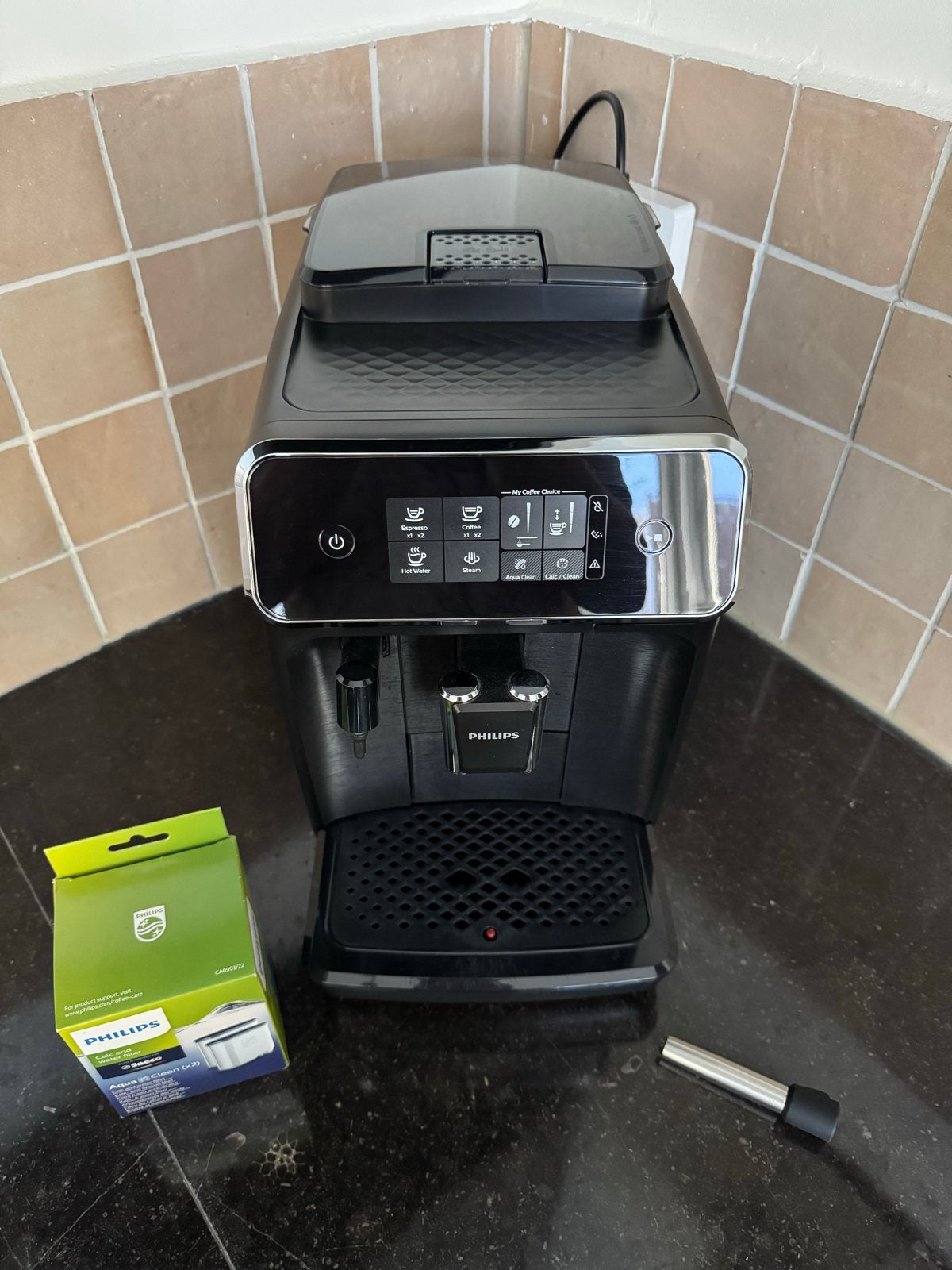 Philips volautomatische espressomachine met extra AquaClean, Witgoed en Apparatuur, Koffiezetapparaten, Ophalen, Gebruikt, Espresso apparaat
