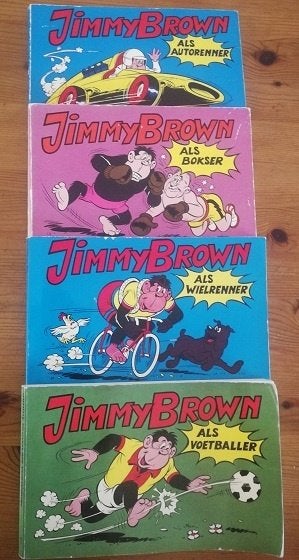 4 boekjes Jimmy Brown, Ophalen, Gelezen