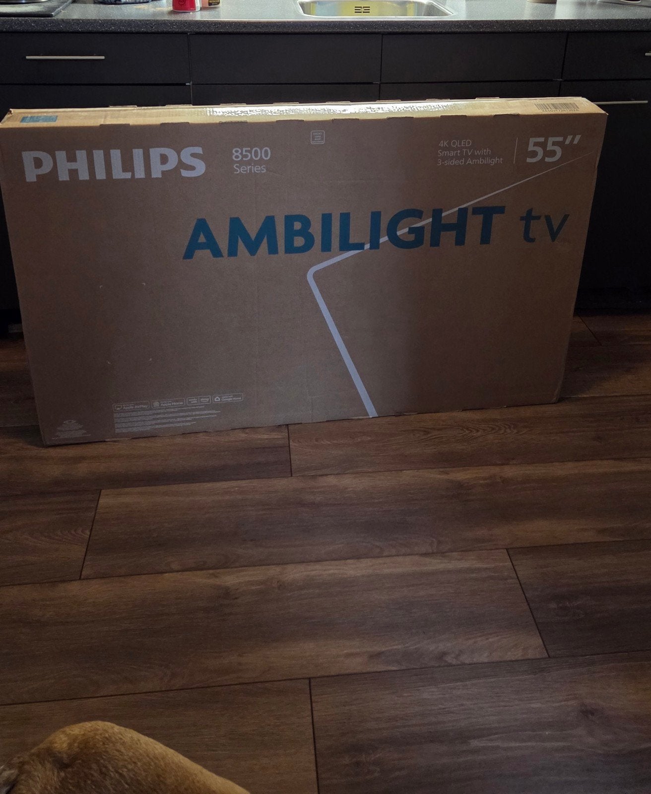 nieuwe Philips tv ambilight 4k-qled smart 139cm, Ophalen, Philips, QLED, Nieuw