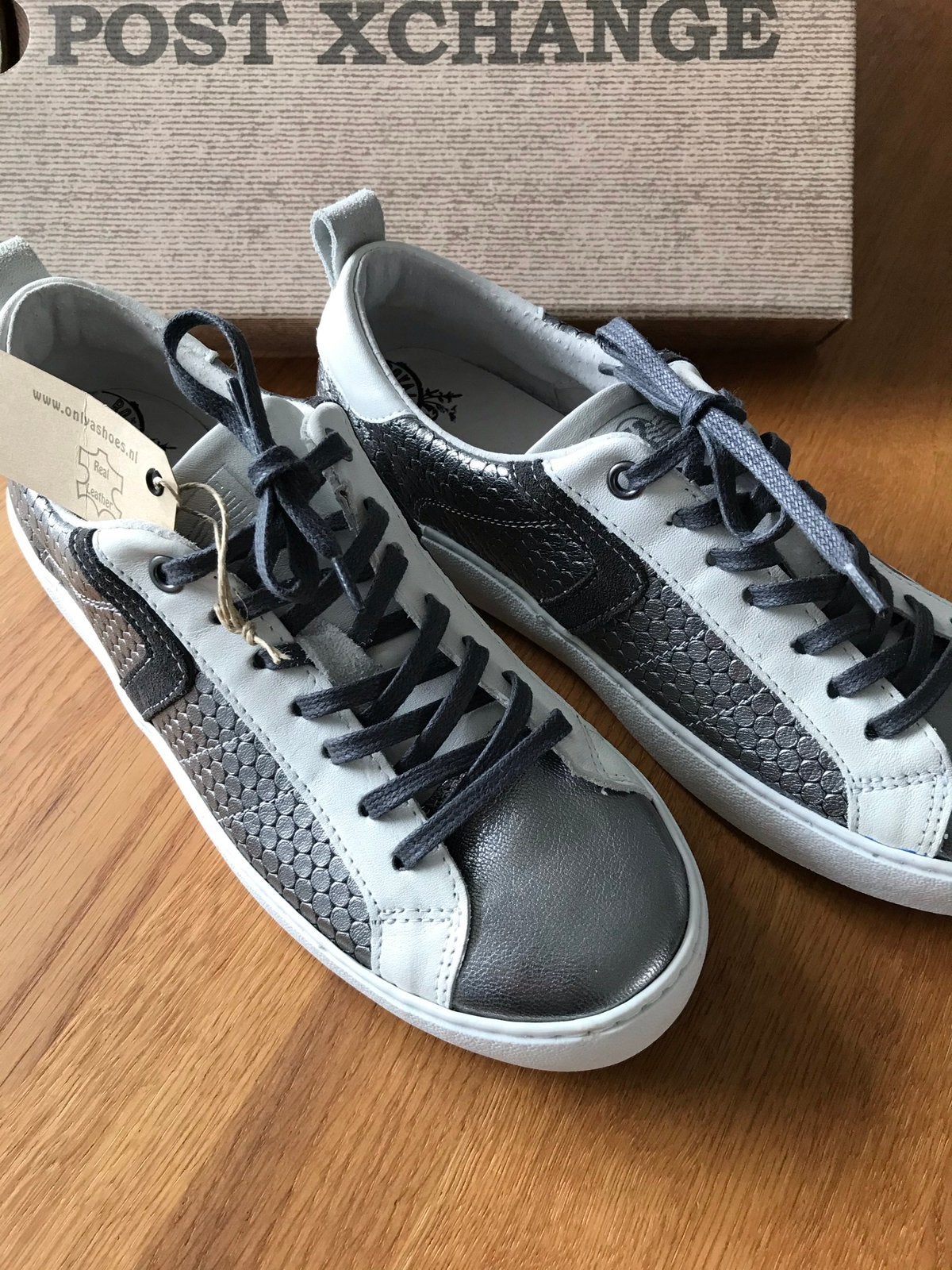 Stoere leren sneakers van Xchange maat 39, Wit, Nieuw, Ophalen of Verzenden, Sneakers of Gympen