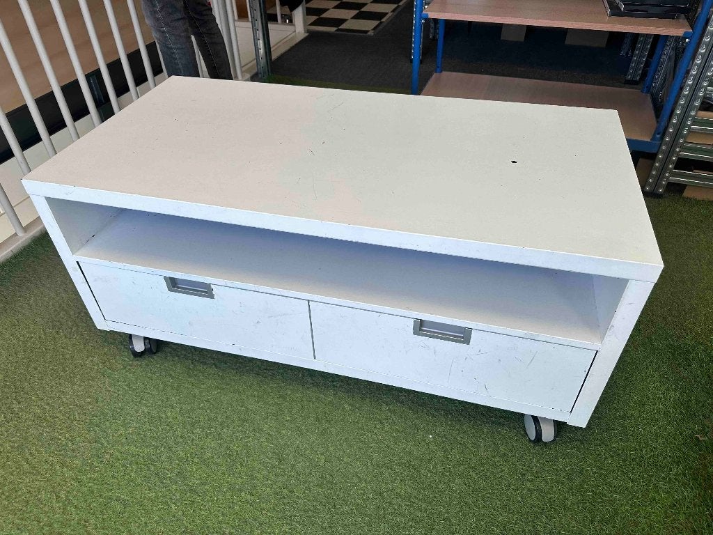 Ladekast / TV meubel op wielen (2 stuks), Ophalen, Gebruikt, 100 tot 150 cm, 1 of 2 laden