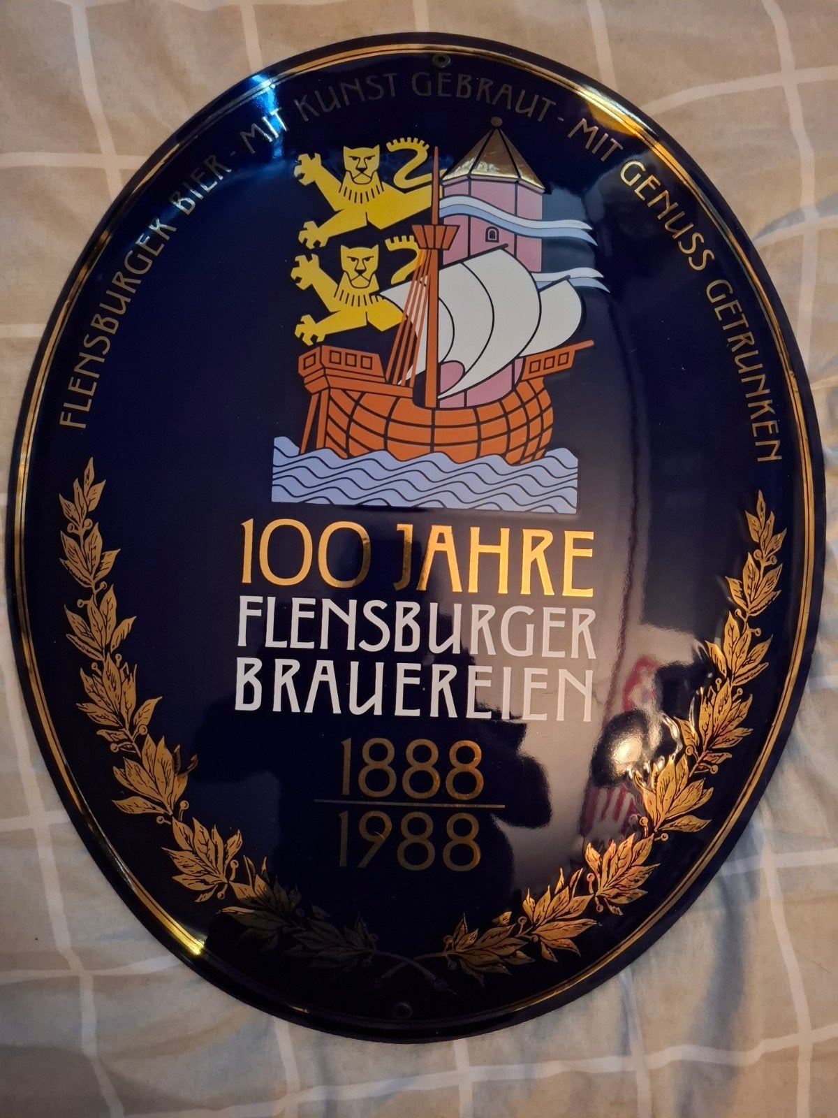 emaille bord, Ophalen of Verzenden
