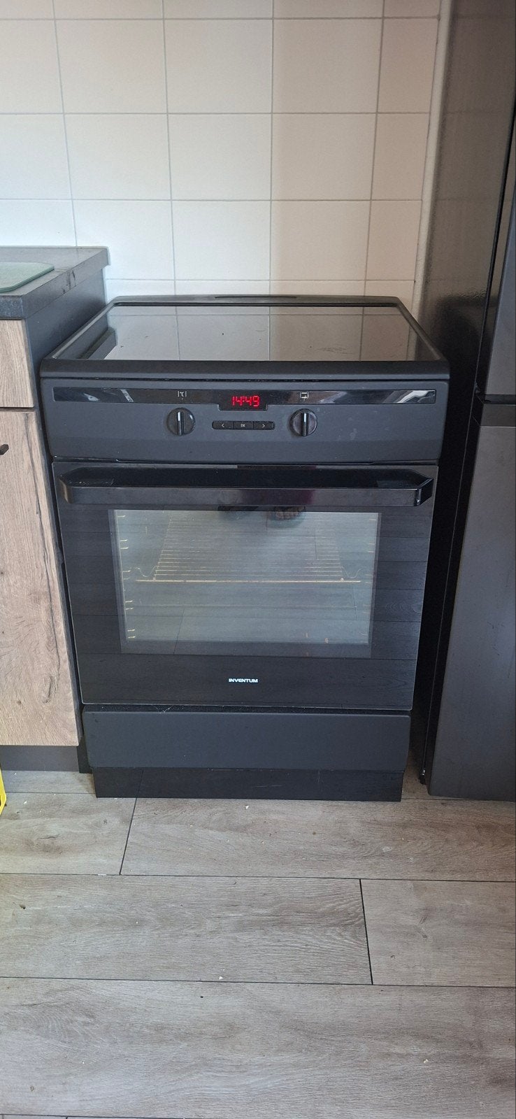 Inventum VFI6042 Vrijstaand Fornuis met Oven zwart, Ophalen, Gebruikt, Hete lucht, 4 kookzones