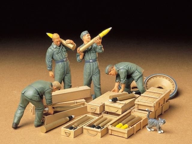 tamiya german ammo crew & tiger shells 35188 35189 1/35, Verzenden, Nieuw, 1:35 tot 1:50