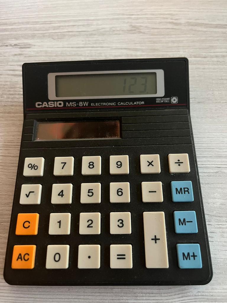 CASIO MS-8W electronic calculator, Ophalen of Verzenden