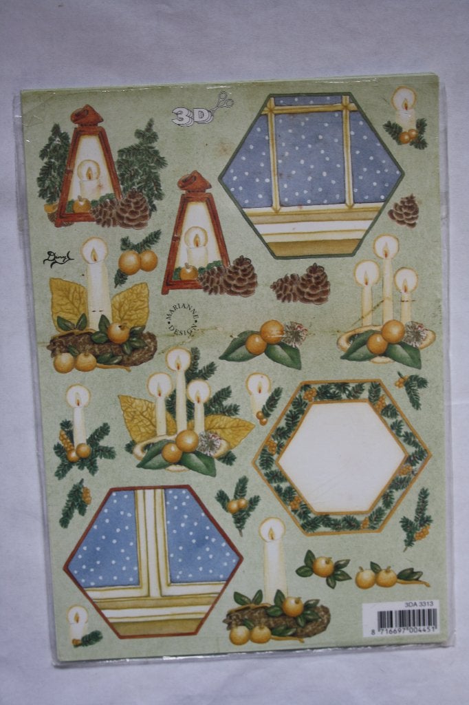 15 st. A5 knipvellen A5 3D marianne design 9950, Ophalen of Verzenden, Nieuw, Kerst, Knipvel