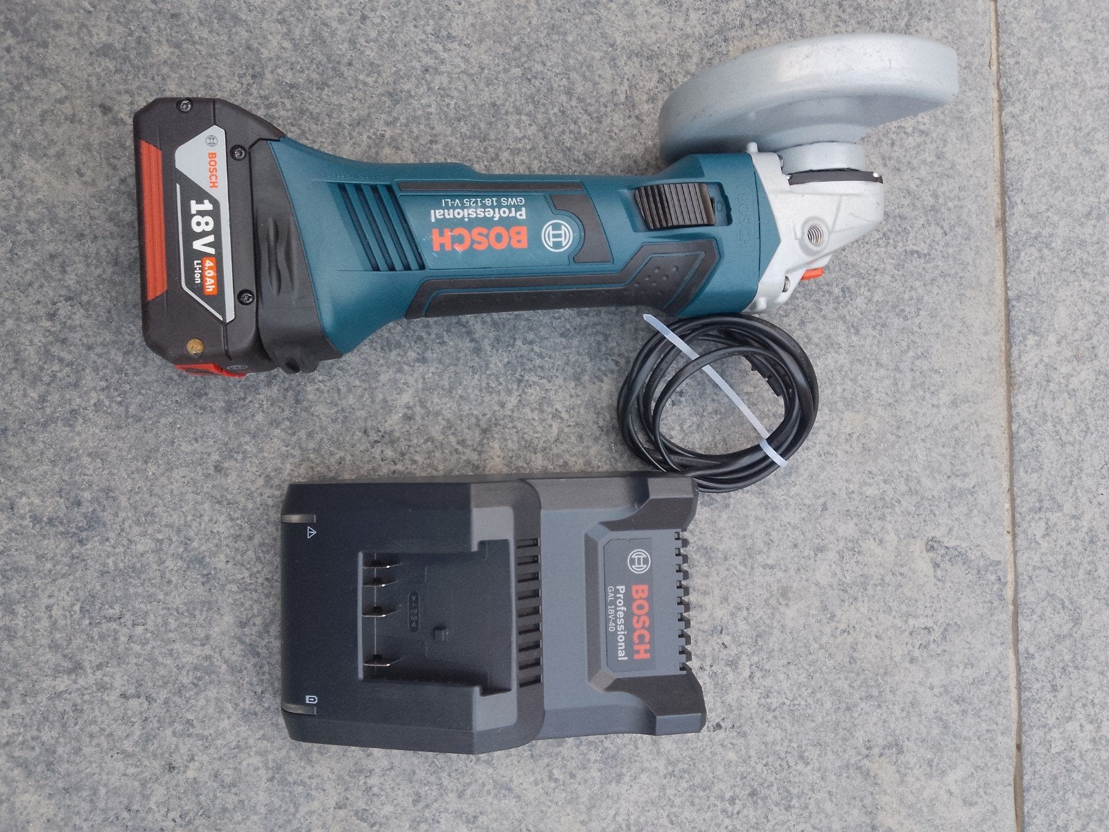 Bosch GWS 18V-125 V-LI Accu Haakse Slijpmachine, Doe-het-zelf en Verbouw, Ophalen of Verzenden