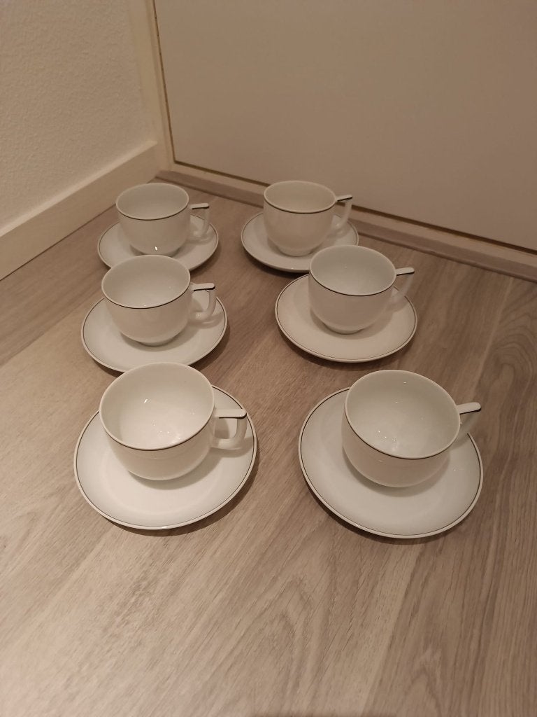 6x koffiekop en schotel Creative Arzberg, Arzberg, Nieuw, Ophalen of Verzenden, Overige stijlen
