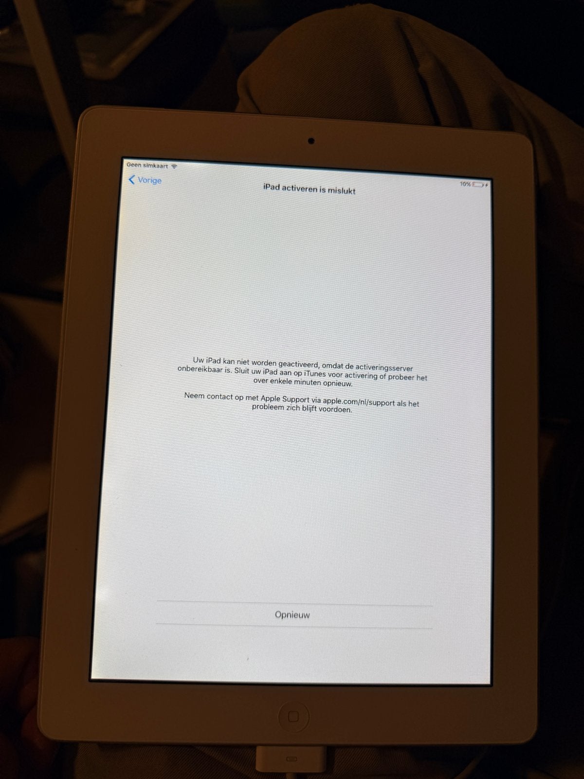 Apple iPad 2, 16 GB, Wi-Fi + 3G met oplaadkabel, 9 inch, Apple iPad, Ophalen of Verzenden, Niet werkend