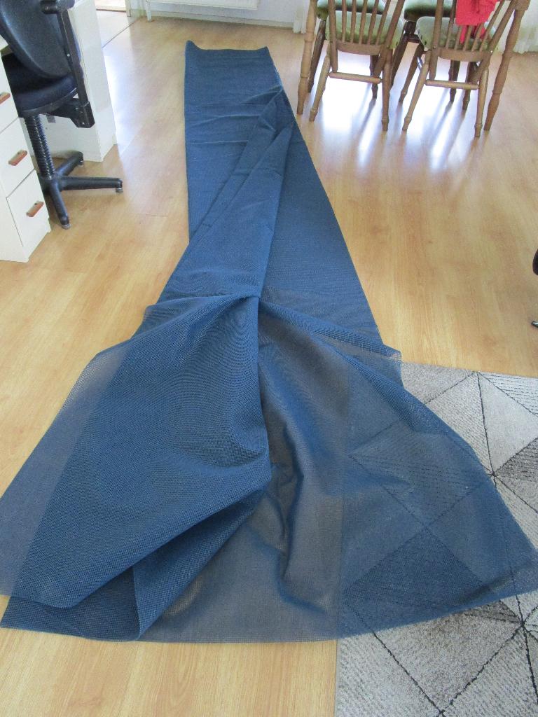 Tenttapijt 250 x 400 cm, donkerblauw., Ophalen of Verzenden, Zo goed als nieuw