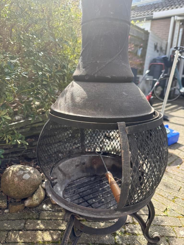 Buiten haard. Tuinkachel - tuinhaard - terraskachel, Ophalen, Zo goed als nieuw