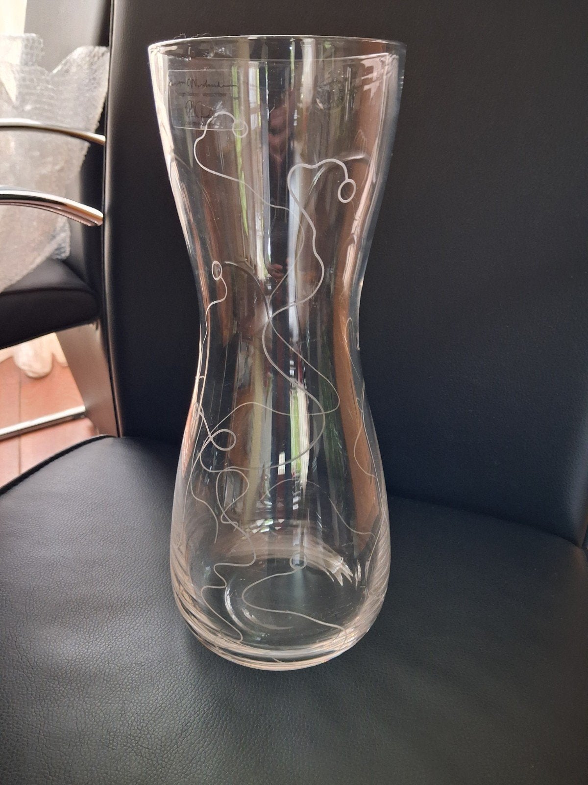 Design vaas 30 cm, Ophalen of Verzenden, Gebruikt, Glas