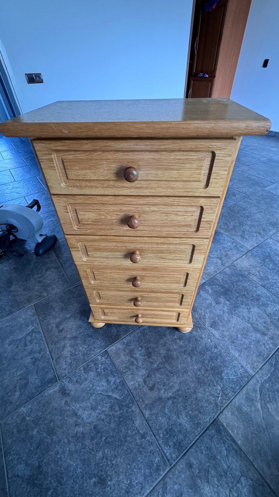 Houten ladekastje met 5 laden, Ophalen, Minder dan 50 cm, Gebruikt, 5 laden of meer