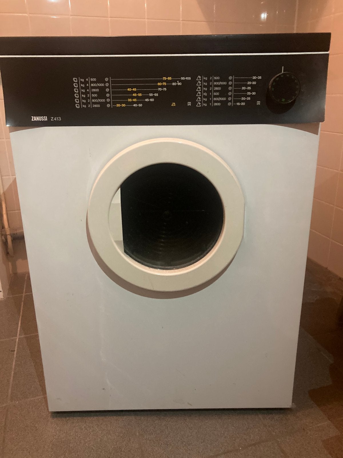 Wasdroger Zanussi wit, Witgoed en Apparatuur, Wasdrogers, Ophalen, Luchtafvoer, 4 tot 6 kg, Zo goed als nieuw