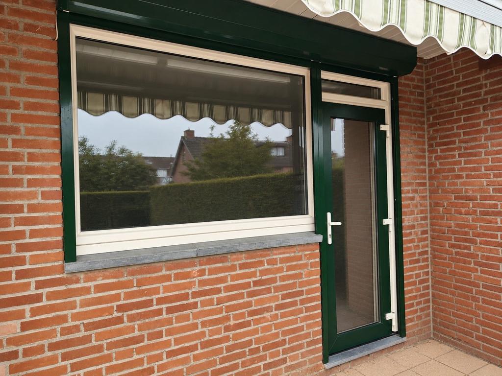 Kunststof kozijn, tuindeur met vast raam, Ophalen, Glas, Buitendeur, 200 tot 215 cm