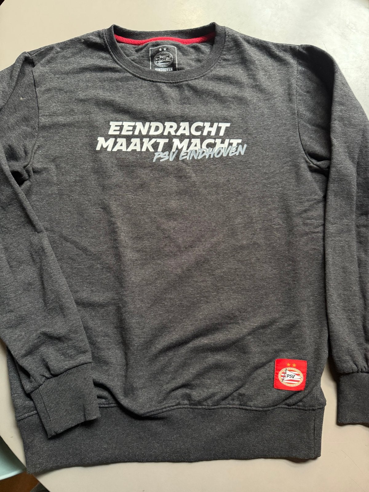 PSV Eindhoven sweater maat M - Eendracht Maakt Macht, Ophalen, Zo goed als nieuw, Maat 48/50 (M), Grijs