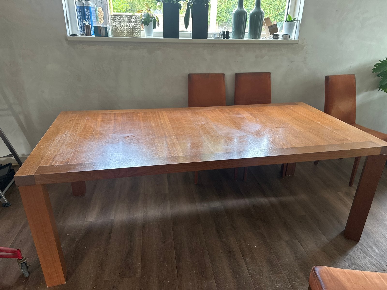 Gratis Eettafel, salontafel en tv-meubel,  vritrine kast set, Ophalen, Gebruikt, 100 tot 150 cm, Vijf personen of meer