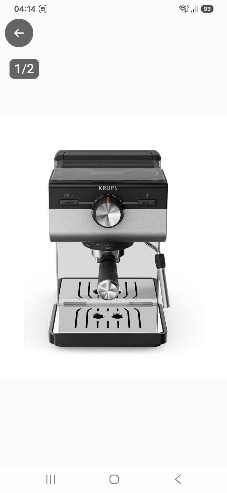 Krups Espresso Apparaat - Perfecte Koffie Thuis, Witgoed en Apparatuur, Stoompijpje, Espresso apparaat, Gemalen koffie, Ophalen of Verzenden