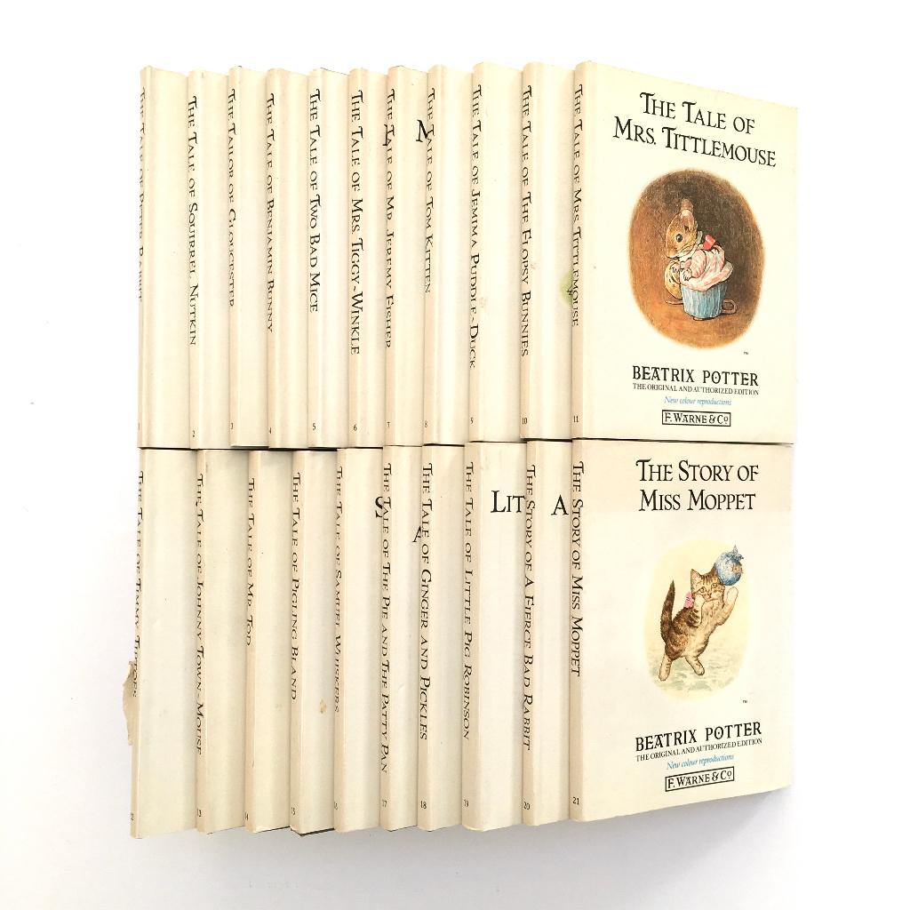 Beatrix Potter – 21 hardcover (Peter Rabbit e.a.) – 1987, Antiek en Kunst, Ophalen of Verzenden
