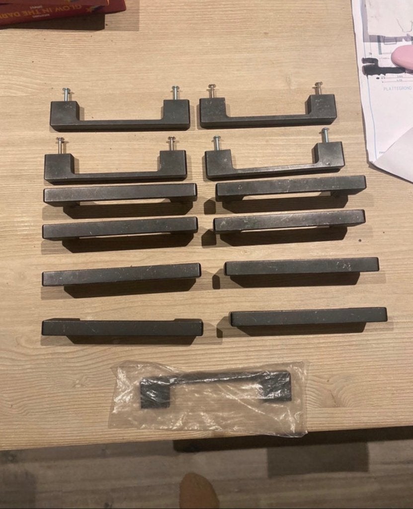 Handgrepen keuken gietijzer 13 stuks, Huis en Inrichting, Keuken | Keukenelementen, Minder dan 50 cm, Zwart, Ophalen of Verzenden