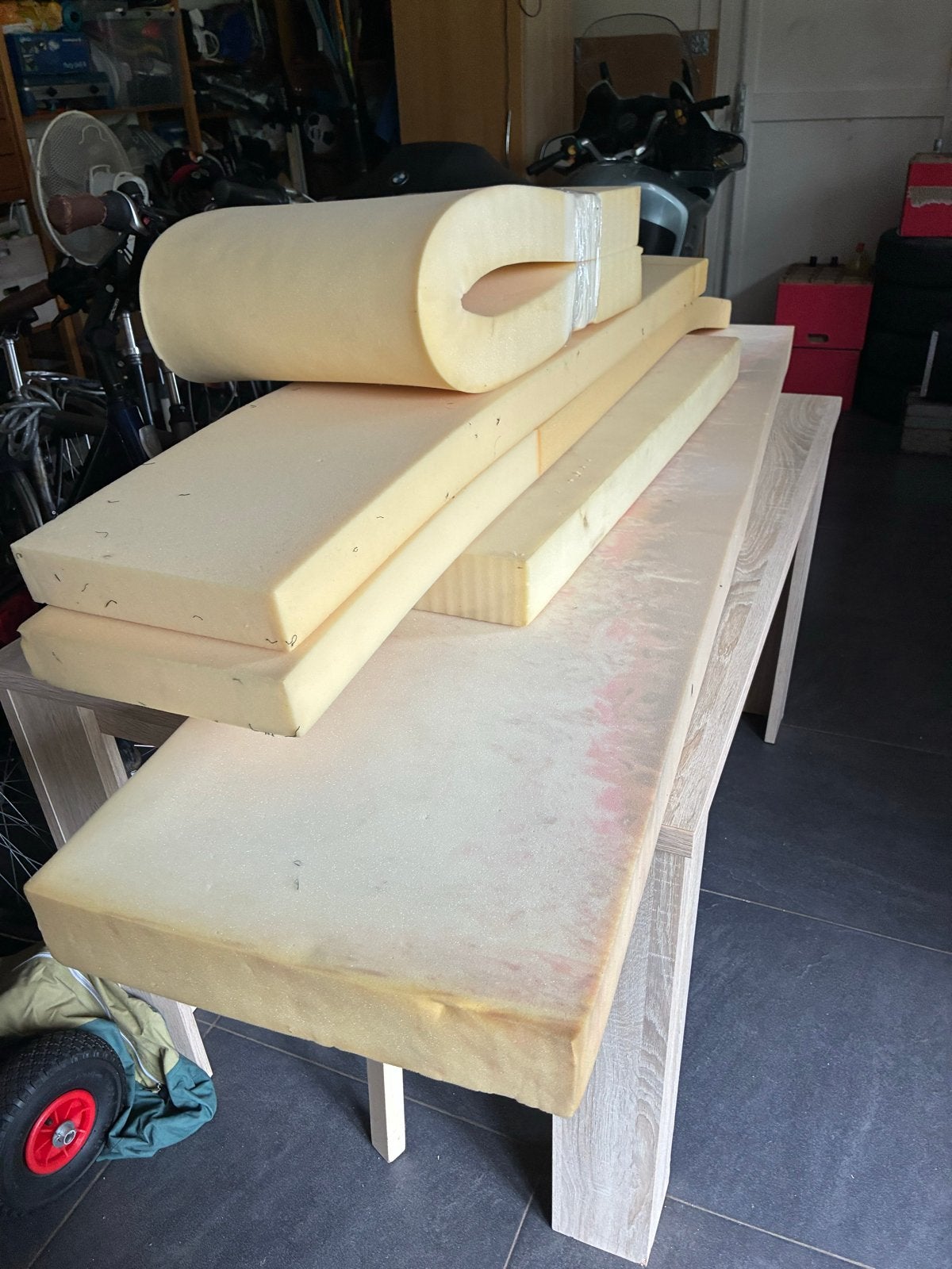Koudschuim platen voor kussens - Diverse maten, Ophalen, Gebruikt, Geel, Overige materialen